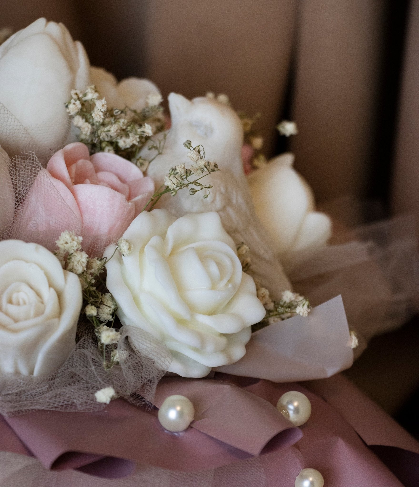 Wieczny bukiet woskowy elegancki Zapachowy w drewnie różowy - AURORA Meble i Dodatki - wnętrza z wyobraźnią Wieczny bukiet woskowy elegancki Zapachowy w drewnie różowy - Świece i zapachy - AURORA Meble i Dodatki - wnętrza z wyobraźnią